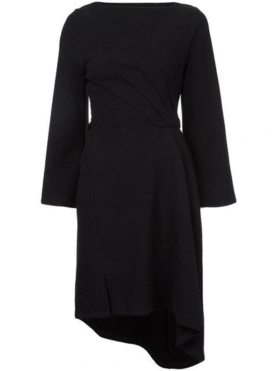 Shop Miharayasuhiro Tack Twist Sweat Dress In Black