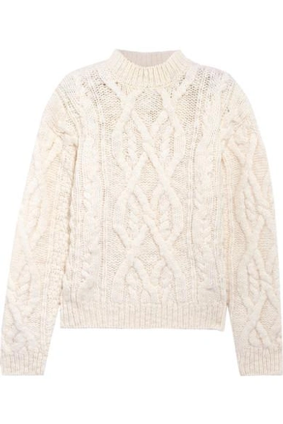 Shop Acne Studios Edyta Cable-knit Wool Sweater