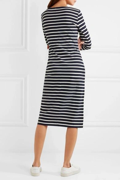 Shop Jcrew Chloe Striped Cotton-jersey Dress