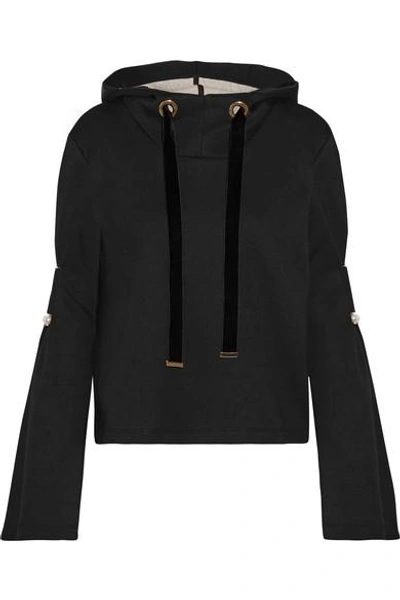 Shop Mother Of Pearl Doyle Embellished Cotton And Modal-blend Hooded Sweatshirt