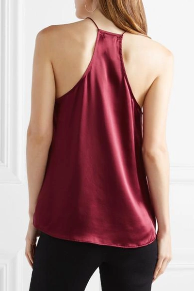 Shop Cami Nyc Racer Lace-trimmed Silk-charmeuse Camsiole