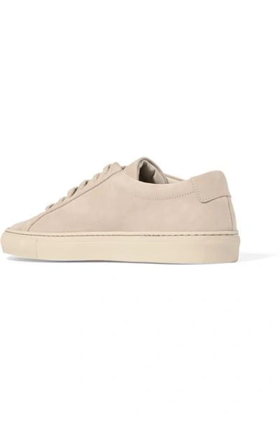 Shop Common Projects Original Achilles Suede Sneakers In Mushroom