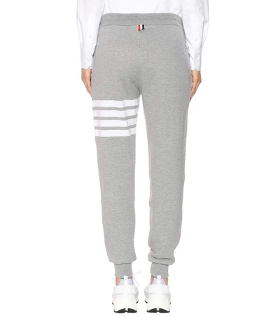 Shop Thom Browne Cotton Track Pants In Light Grey