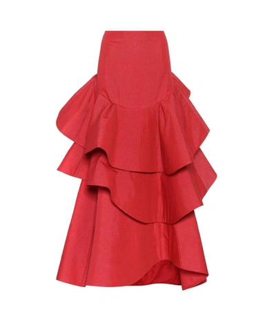 Shop Rosie Assoulin Flounced Skirt