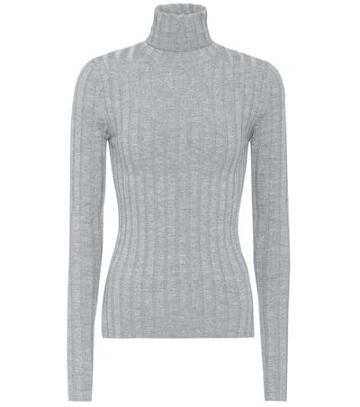 Acne Studios Carina Ribbed Wool-blend Sweater In Grey