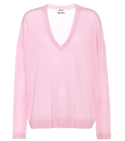 Acne Studios Kalla Merino Wool Sweater In Pink