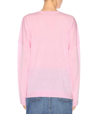 Shop Acne Studios Kalla Merino Wool Sweater In Pink