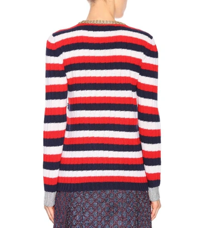 Shop Gucci Sequinned Wool Sweater In Multicoloured