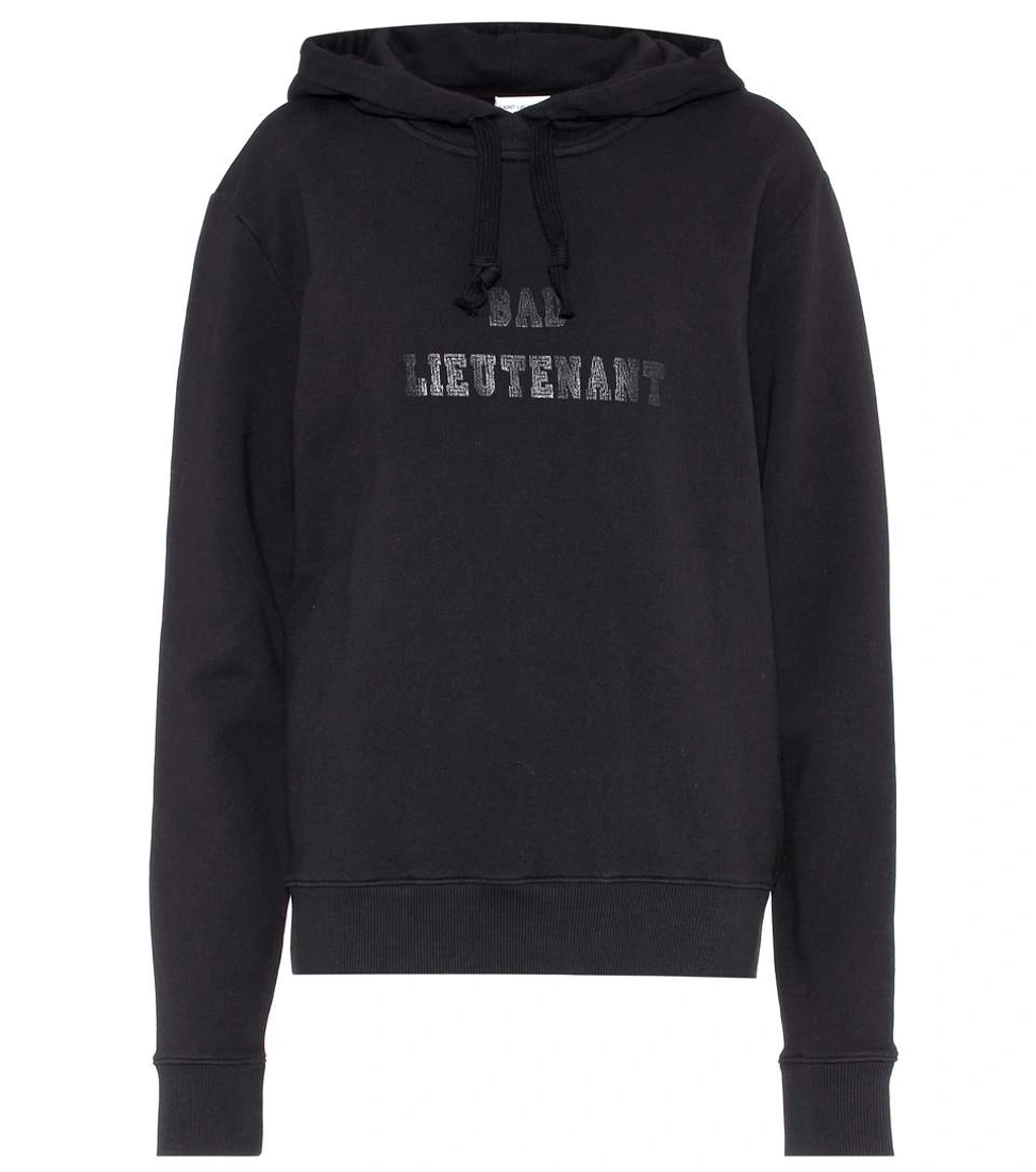 Saint Laurent Bad Lieutenant Printed Hoodie In Black | ModeSens