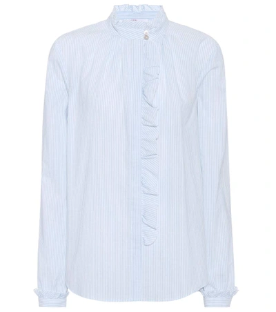 Shop Red Valentino Cotton Blouse In Blue