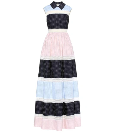 Shop Huishan Zhang Rivet Cotton-blend Dress In Multicoloured