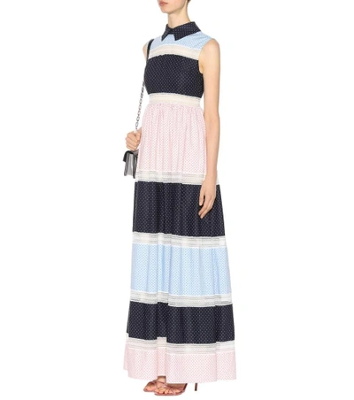 Shop Huishan Zhang Rivet Cotton-blend Dress In Multicoloured