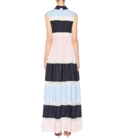 Shop Huishan Zhang Rivet Cotton-blend Dress In Multicoloured