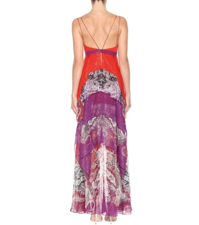 Shop Roberto Cavalli Sleeveless Silk-blend Dress