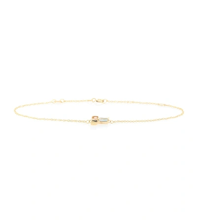 Shop Aliita 9kt Gold Bracelet With Citrine And Aquamarine
