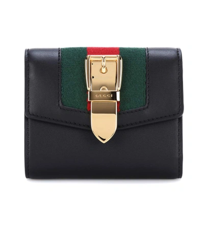 Shop Gucci Embellished Leather Wallet In Eero