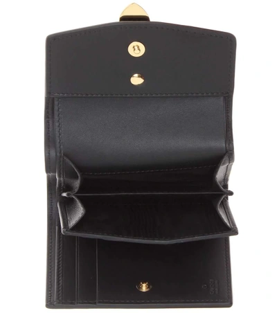 Shop Gucci Embellished Leather Wallet In Eero