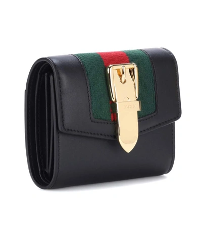 Shop Gucci Embellished Leather Wallet In Eero