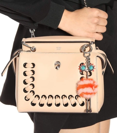 Shop Fendi Fur-embellished Bag Charm In Multicoloured