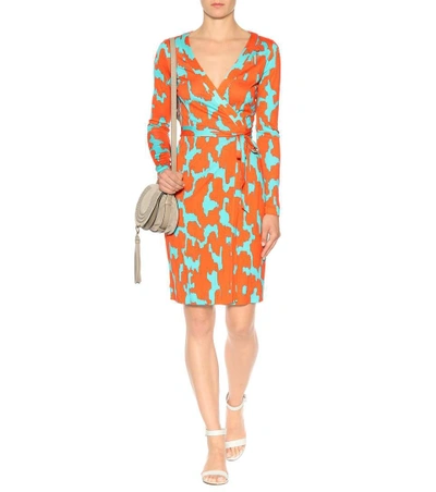 Shop Diane Von Furstenberg Printed Silk Wrap Dress