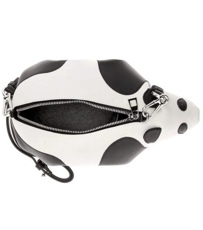 Shop Loewe Panda Mini Leather Shoulder Bag In Black