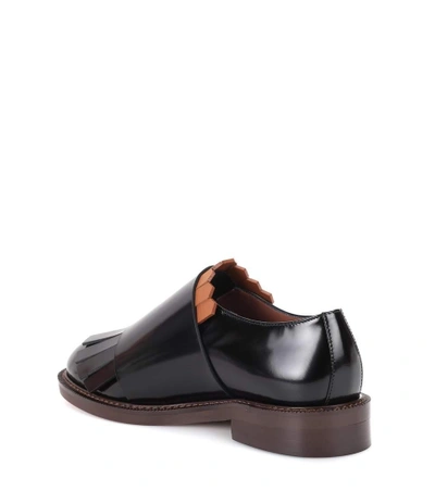 Shop Marni Glossed-leather Oxford Shoes In Black