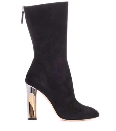 Shop Alexander Mcqueen Suede Boots In Black