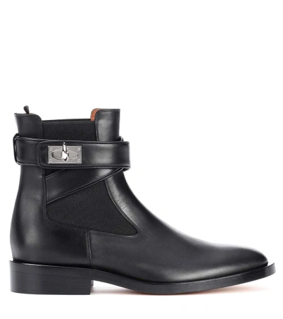 Shop Givenchy Leather Ankle Boots In Eoir