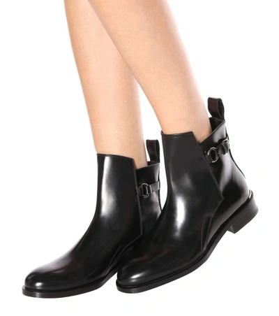 Shop Acne Studios Chana Leather Ankle Boots In Black