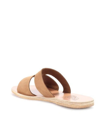 Shop Ancient Greek Sandals Apteros Suede Sandals In Euluck Cappuccieo