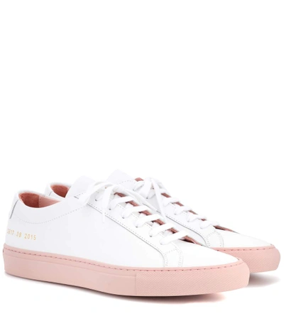 Shop Common Projects Achilles Leather Sneakers In White