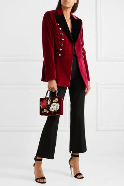 Shop Dolce & Gabbana Velvet Blazer