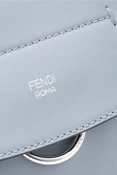 Shop Fendi Back To School Mini Leather Backpack In Gray