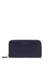 Givenchy Pandora Zip-around Leather Wallet In Navy