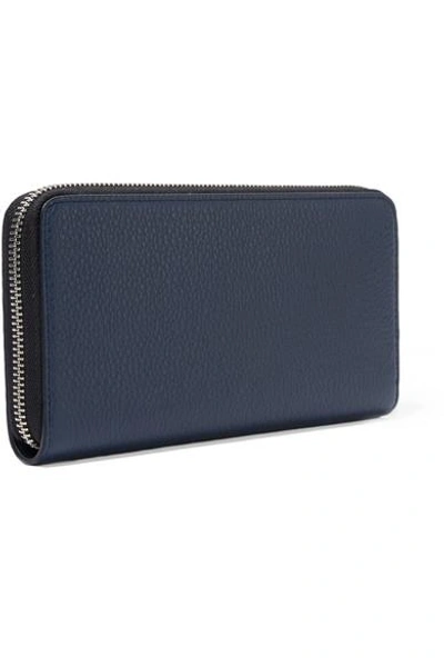 Shop Christian Louboutin Panettone Embellished Textured-leather Continental Wallet In Navy