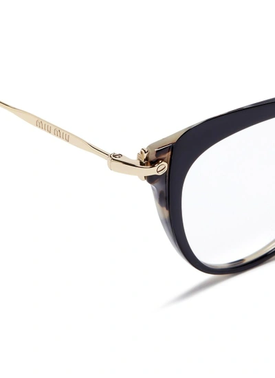 Shop Miu Miu Acetate Cat Eye Optical Glasses