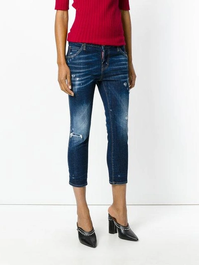 Shop Dsquared2 Cool Girl Cropped Jeans - Blue