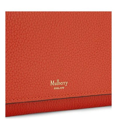 Shop Mulberry Grained Leather Continental Wallet In Fiery Red