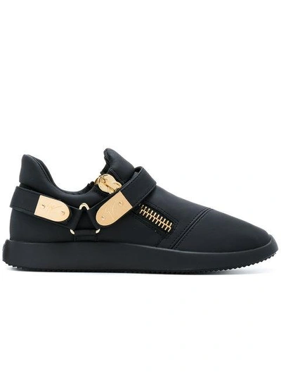 Shop Giuseppe Zanotti Design Runner Mid-top Sneakers - Black