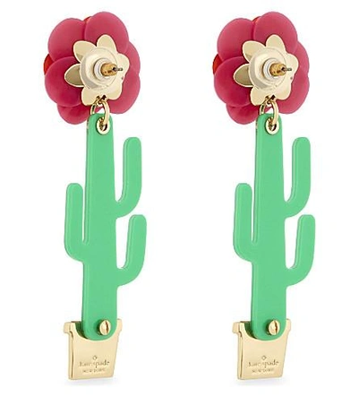 Shop Kate Spade Scenic Route Cactus Stud Earrings In Multi