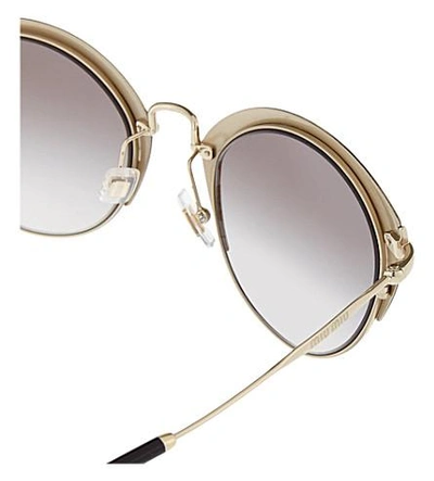 Shop Miu Miu Phantos 53rs Cat-eye Frame Sunglasses In Black