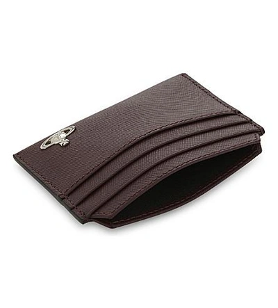 Shop Vivienne Westwood Kent Leather Billfold Wallet In Bordeaux