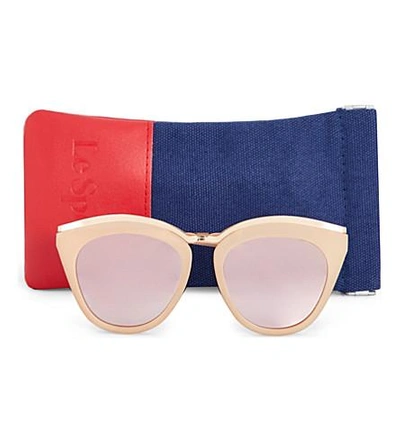 Shop Le Specs Eye Slay Cat-eye Frame Sunglasses In Matte Shell