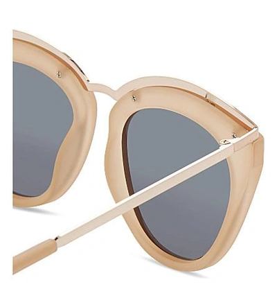 Shop Le Specs Eye Slay Cat-eye Frame Sunglasses In Matte Shell