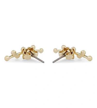 Shop Rebecca Minkoff Bubble Stone Climber Earrings In Gold/bright Multi
