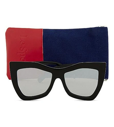 Shop Le Specs Kick It Square-frame Sunglasses In Black