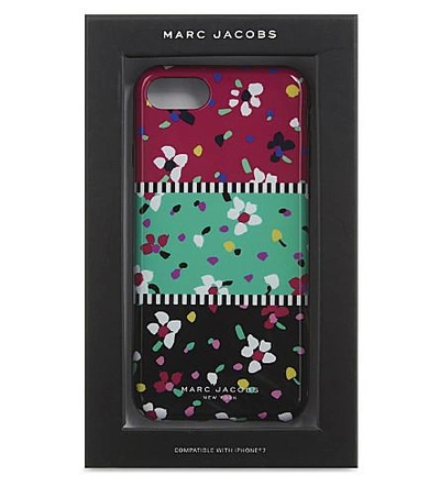 Shop Marc Jacobs Painted Flowers Iphone 7 Case In Black Multi