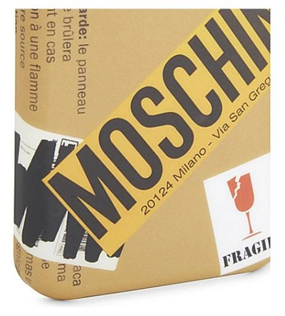 Shop Moschino Packaging Iphone 7 Case In Sand