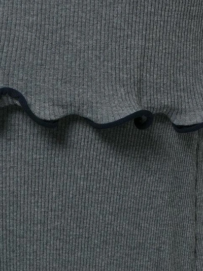 Shop Stella Mccartney Ruffled Midi Skirt In Grey