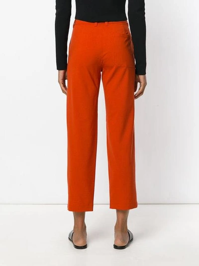 Shop Theory Cropped Suit Pants - Orange